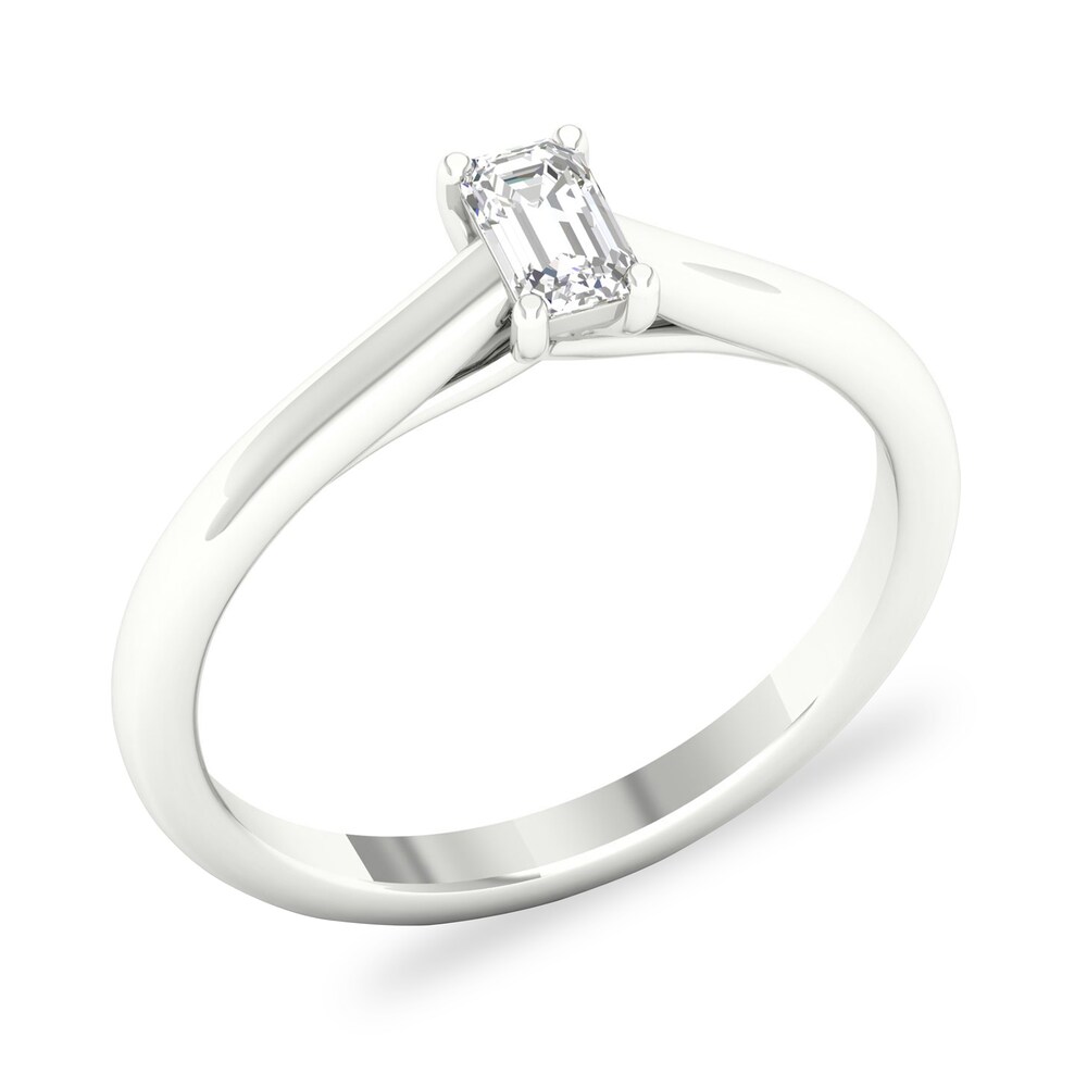 Diamond Solitaire Ring 1/3 ct tw Emerald-cut 14K White Gold (SI2/I) FYHfDQm0 Diamond Solitaire Ring 1/3 ct tw Emerald-cut 14K White Gold (SI2/I) FYHfDQm0