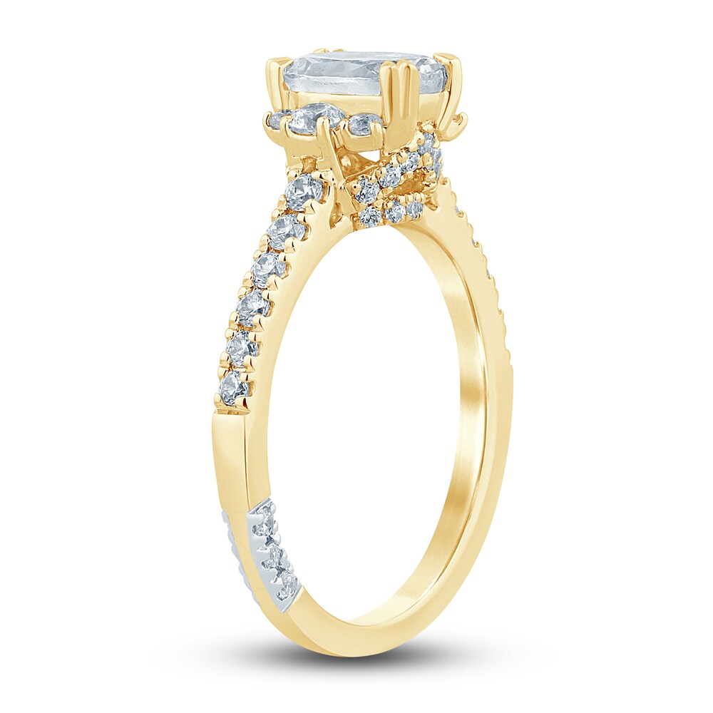 Pnina Tornai Diamond Engagement Ring 1-5/8 ct tw Oval/Round 14K Yellow Gold FijAhTKB Pnina Tornai Diamond Engagement Ring 1-5/8 ct tw Oval/Round 14K Yellow Gold FijAhTKB