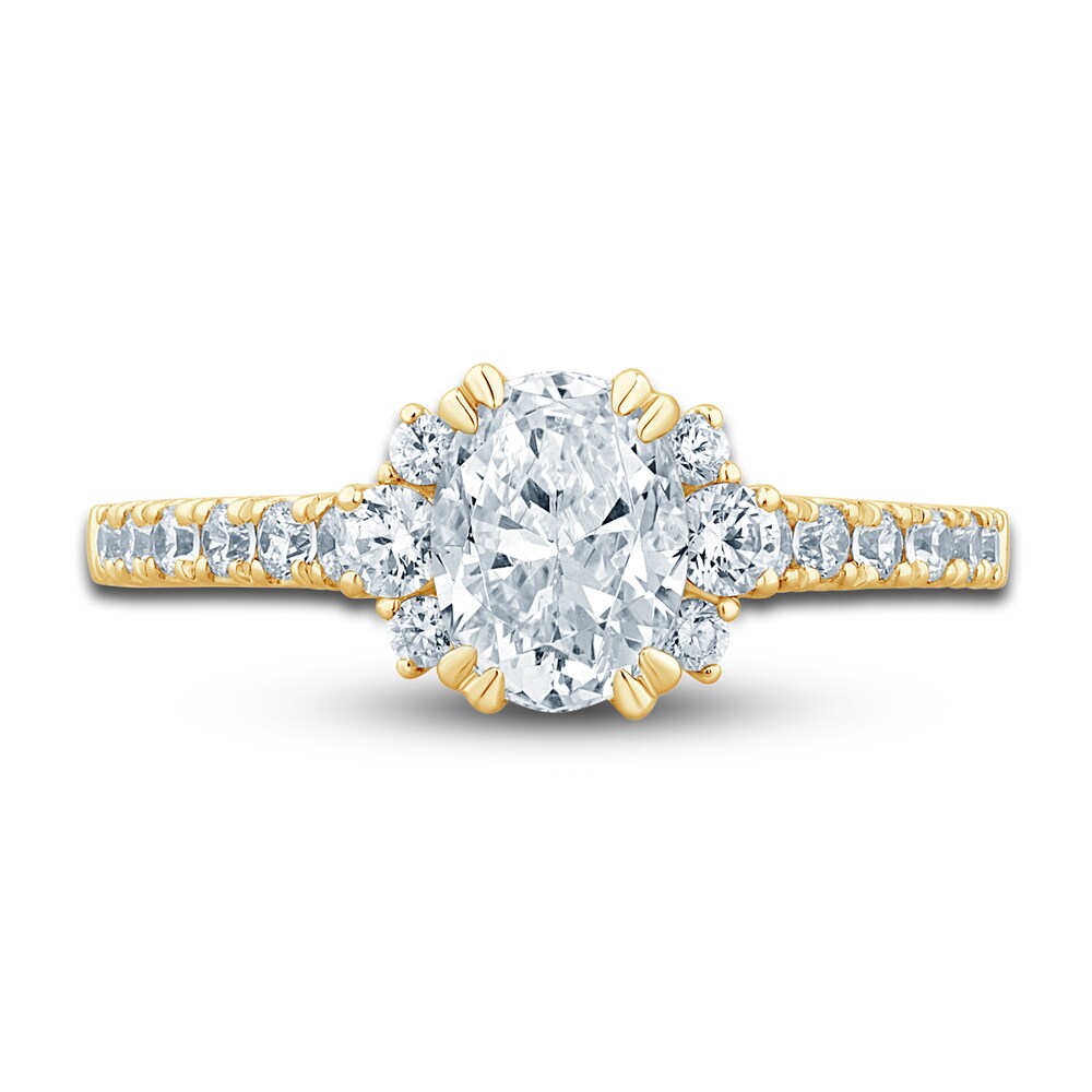 Pnina Tornai Diamond Engagement Ring 1-5/8 ct tw Oval/Round 14K Yellow Gold FijAhTKB Pnina Tornai Diamond Engagement Ring 1-5/8 ct tw Oval/Round 14K Yellow Gold FijAhTKB
