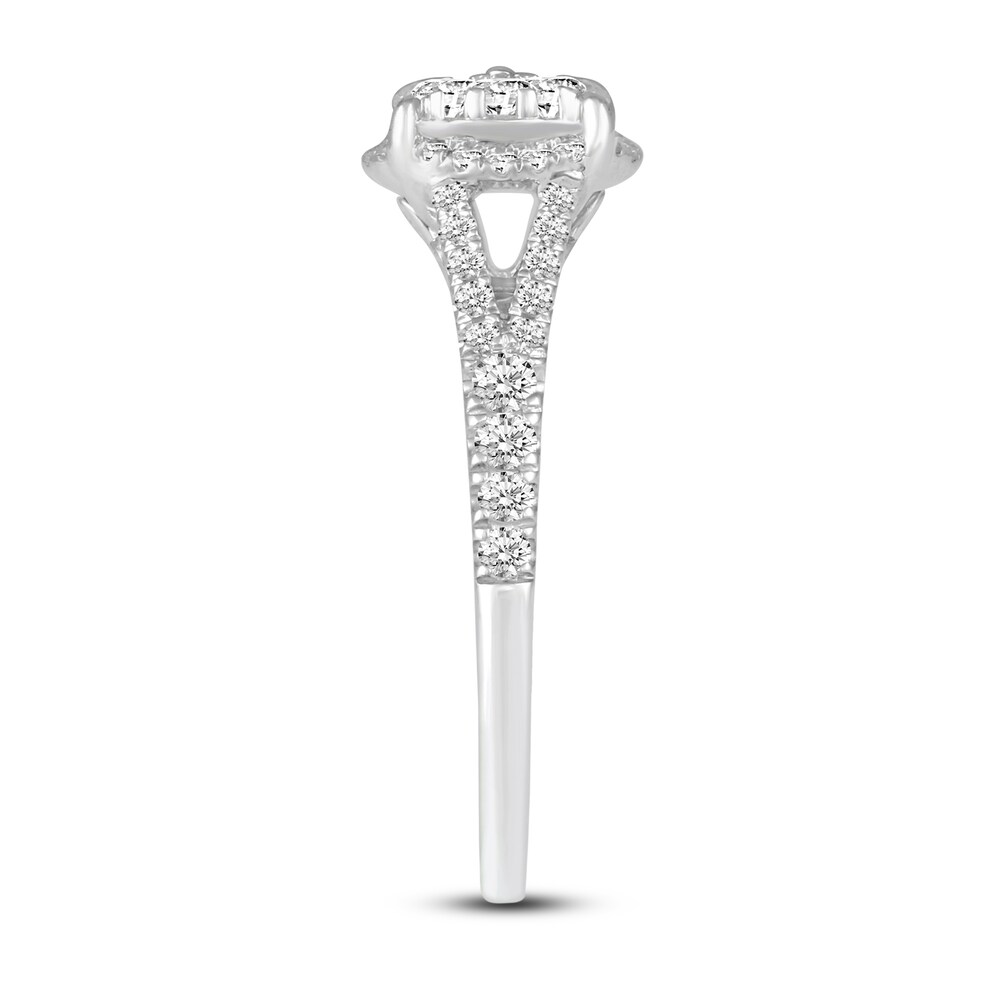 Diamond Engagement Ring 3/4 ct tw Round 14K White Gold GklalSi0 Diamond Engagement Ring 3/4 ct tw Round 14K White Gold GklalSi0