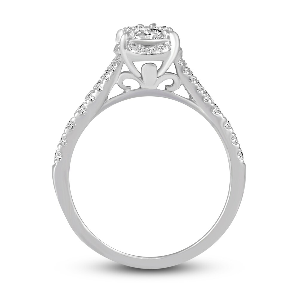 Diamond Engagement Ring 3/4 ct tw Round 14K White Gold GklalSi0 Diamond Engagement Ring 3/4 ct tw Round 14K White Gold GklalSi0