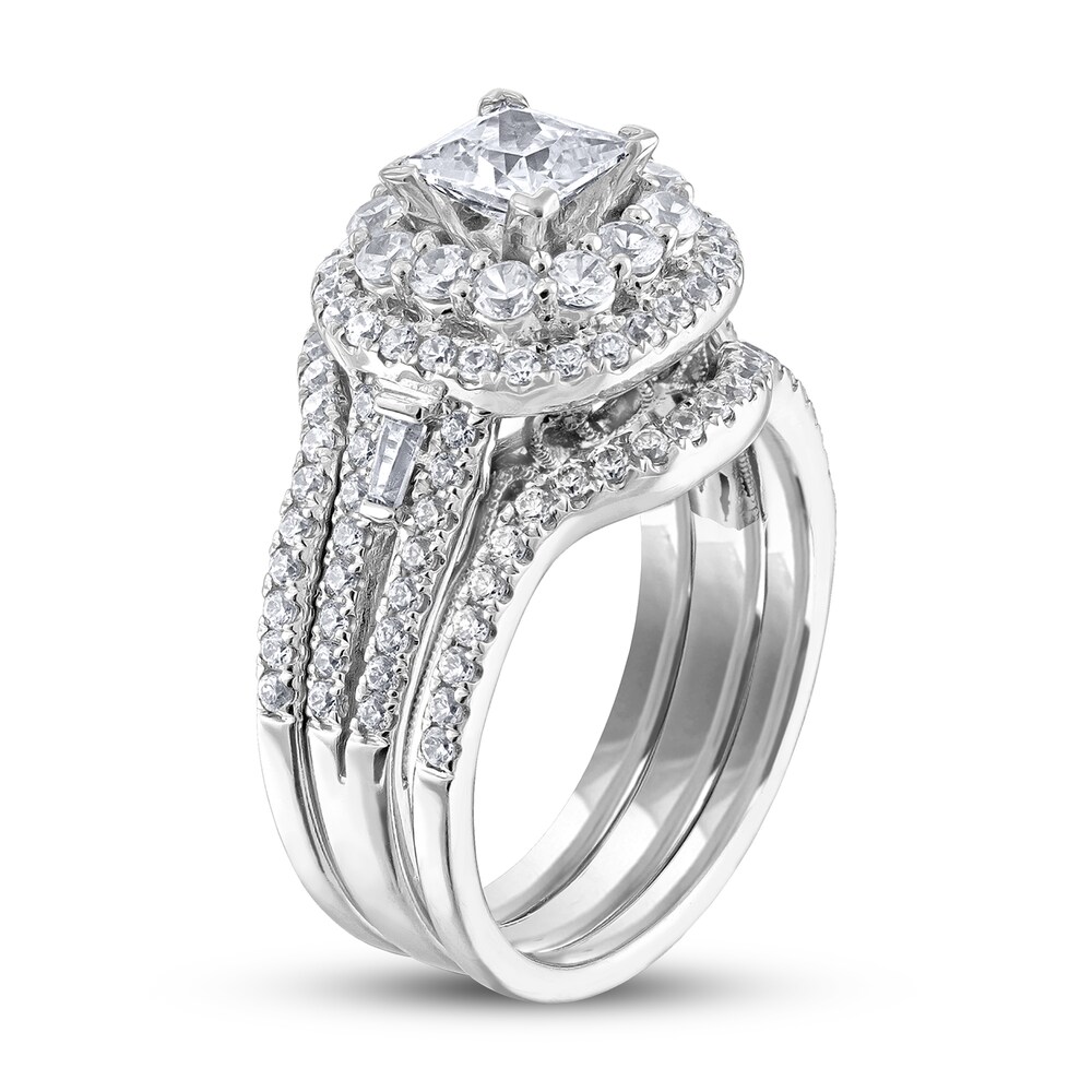 Diamond Bridal Set 1-7/8 ct tw Princess/Baguette Round 14K White Gold Gpc3iFqU Diamond Bridal Set 1-7/8 ct tw Princess/Baguette Round 14K White Gold Gpc3iFqU