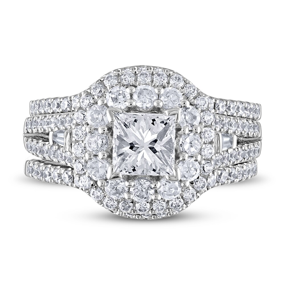 Diamond Bridal Set 1-7/8 ct tw Princess/Baguette Round 14K White Gold Gpc3iFqU Diamond Bridal Set 1-7/8 ct tw Princess/Baguette Round 14K White Gold Gpc3iFqU