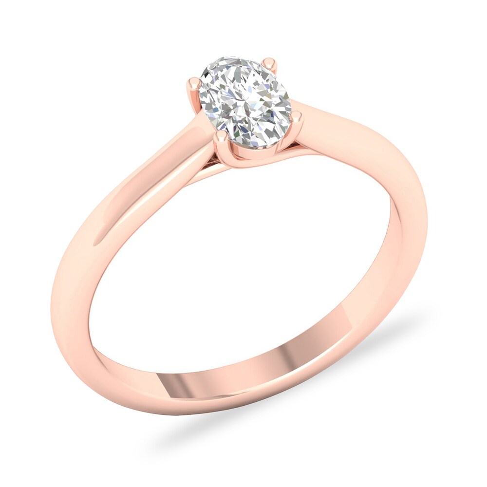Diamond Solitaire Ring 1/2 ct tw Oval-cut 14K Rose Gold (SI2/I) Gu81BrIA Diamond Solitaire Ring 1/2 ct tw Oval-cut 14K Rose Gold (SI2/I) Gu81BrIA