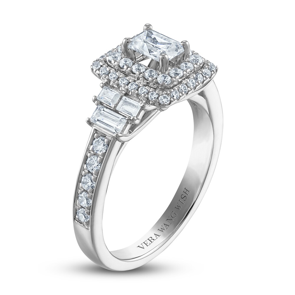 Vera Wang WISH Diamond Engagement Ring 1-1/4 ct tw Emerald/Baguette/ Round 14K White Gold GyDZssbN Vera Wang WISH Diamond Engagement Ring 1-1/4 ct tw Emerald/Baguette/ Round 14K White Gold GyDZssbN