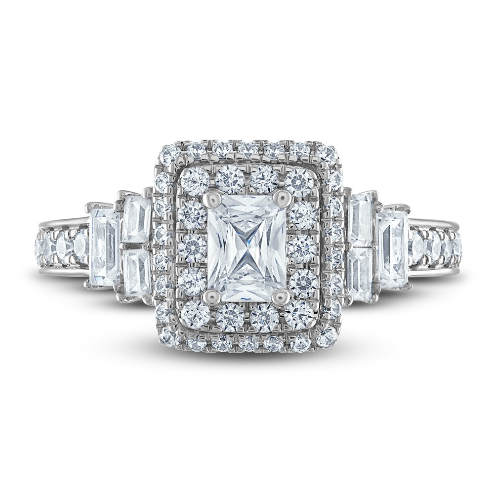 Vera Wang WISH Diamond Engagement Ring 1-1/4 ct tw Emerald/Baguette/ Round 14K White Gold GyDZssbN Vera Wang WISH Diamond Engagement Ring 1-1/4 ct tw Emerald/Baguette/ Round 14K White Gold GyDZssbN