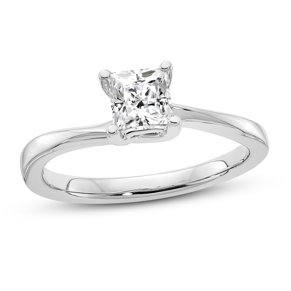 Diamond Solitaire Engagement Ring 3/4 ct tw Princess 14K White Gold (I1/I) H0TZYDJM Diamond Solitaire Engagement Ring 3/4 ct tw Princess 14K White Gold (I1/I) H0TZYDJM