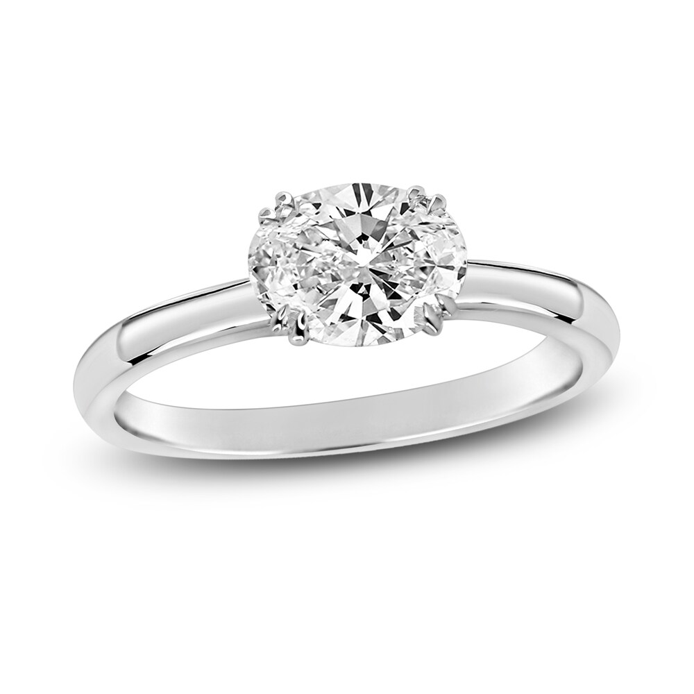 Diamond Solitaire Plus Ring 1 ct tw Oval 14K White Gold (I2/I) H9hydPrM Diamond Solitaire Plus Ring 1 ct tw Oval 14K White Gold (I2/I) H9hydPrM