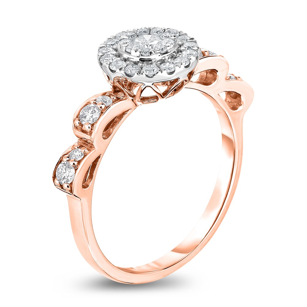 Diamond Ring 1/2 ct tw Round 14K Two-Tone Gold HCEmsTrX Diamond Ring 1/2 ct tw Round 14K Two-Tone Gold HCEmsTrX