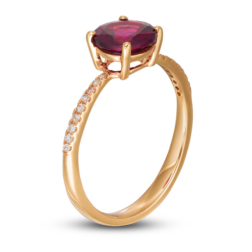 LALI Jewels Natural Garnet Engagement Ring 1/15 ct tw Diamonds 14K Rose Gold HGwMbdnw LALI Jewels Natural Garnet Engagement Ring 1/15 ct tw Diamonds 14K Rose Gold HGwMbdnw