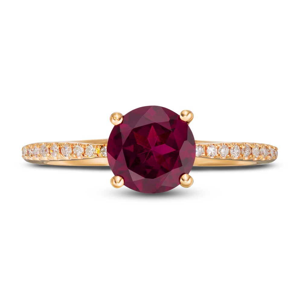 LALI Jewels Natural Garnet Engagement Ring 1/15 ct tw Diamonds 14K Rose Gold HGwMbdnw LALI Jewels Natural Garnet Engagement Ring 1/15 ct tw Diamonds 14K Rose Gold HGwMbdnw