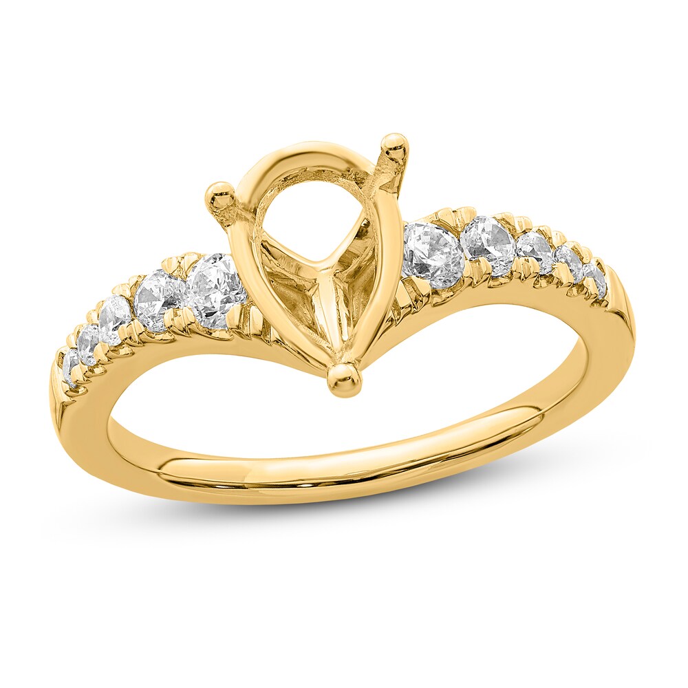 Diamond Engagement Ring Setting 1/3 ct tw Round 14K Yellow Gold HNmw3DBK Diamond Engagement Ring Setting 1/3 ct tw Round 14K Yellow Gold HNmw3DBK