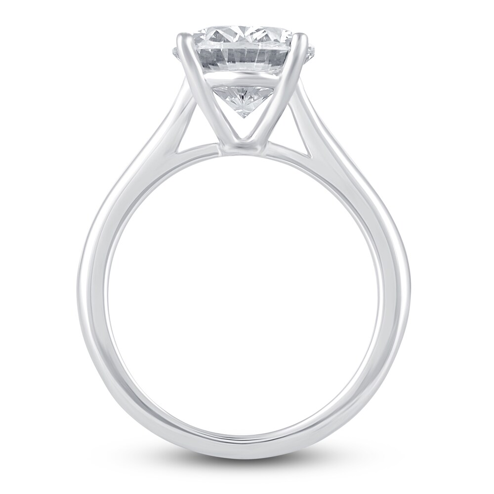 Lab-Created Diamond Solitaire Ring 3 ct tw Oval 14K White Gold (F/VS2) HhTMKGBO Lab-Created Diamond Solitaire Ring 3 ct tw Oval 14K White Gold (F/VS2) HhTMKGBO