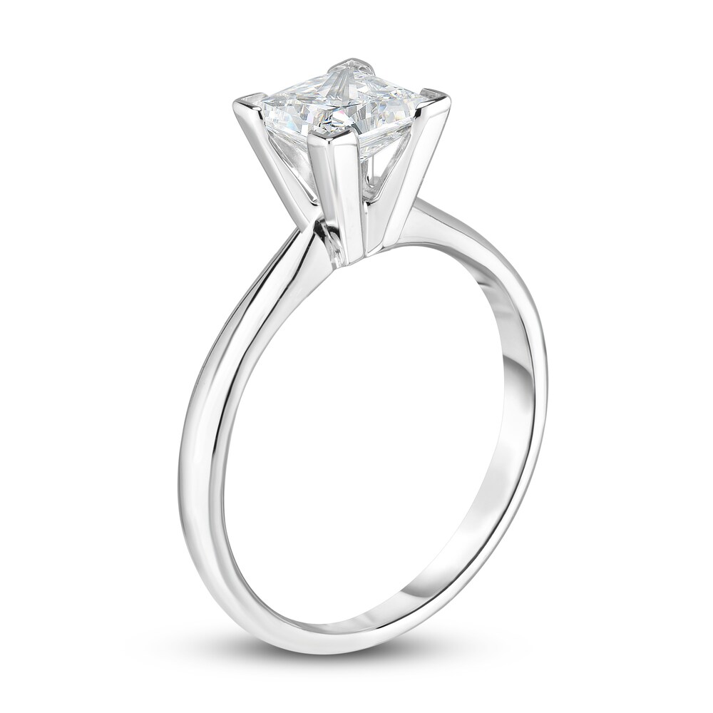 Diamond Solitaire Engagement Ring 5/8 ct tw Princess 14K White Gold (I2/I) HkfaGPH0 Diamond Solitaire Engagement Ring 5/8 ct tw Princess 14K White Gold (I2/I) HkfaGPH0