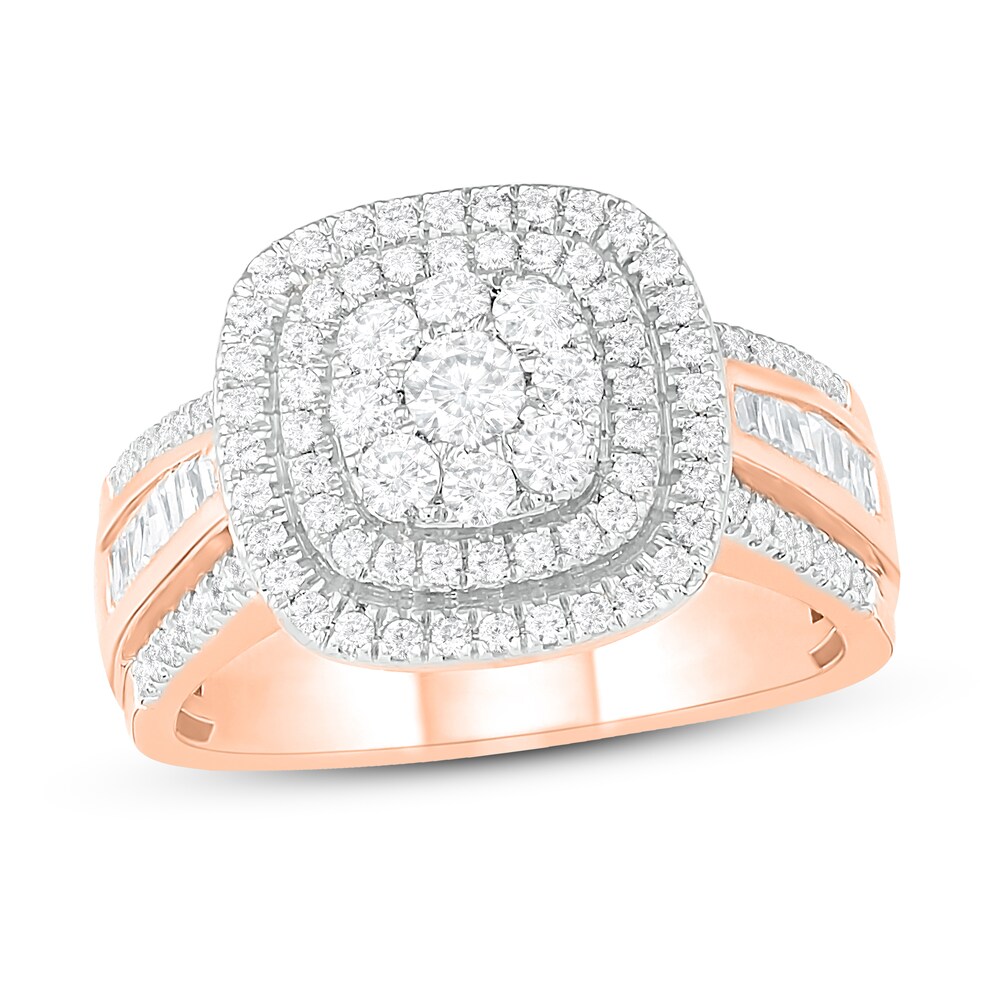 Diamond Engagement Ring 7/8 ct tw Round 14K Rose Gold Hqsby5kF Diamond Engagement Ring 7/8 ct tw Round 14K Rose Gold Hqsby5kF