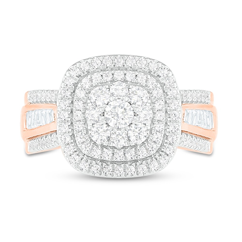 Diamond Engagement Ring 7/8 ct tw Round 14K Rose Gold Hqsby5kF Diamond Engagement Ring 7/8 ct tw Round 14K Rose Gold Hqsby5kF