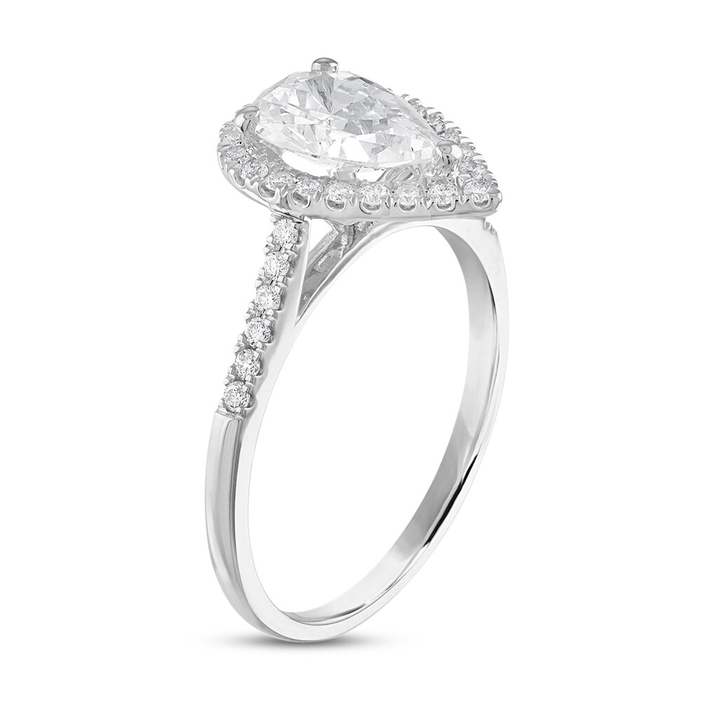 Diamond Engagement Ring 1-1/5 ct tw Pear-shaped 18K White Gold Hy2RXIUm Diamond Engagement Ring 1-1/5 ct tw Pear-shaped 18K White Gold Hy2RXIUm
