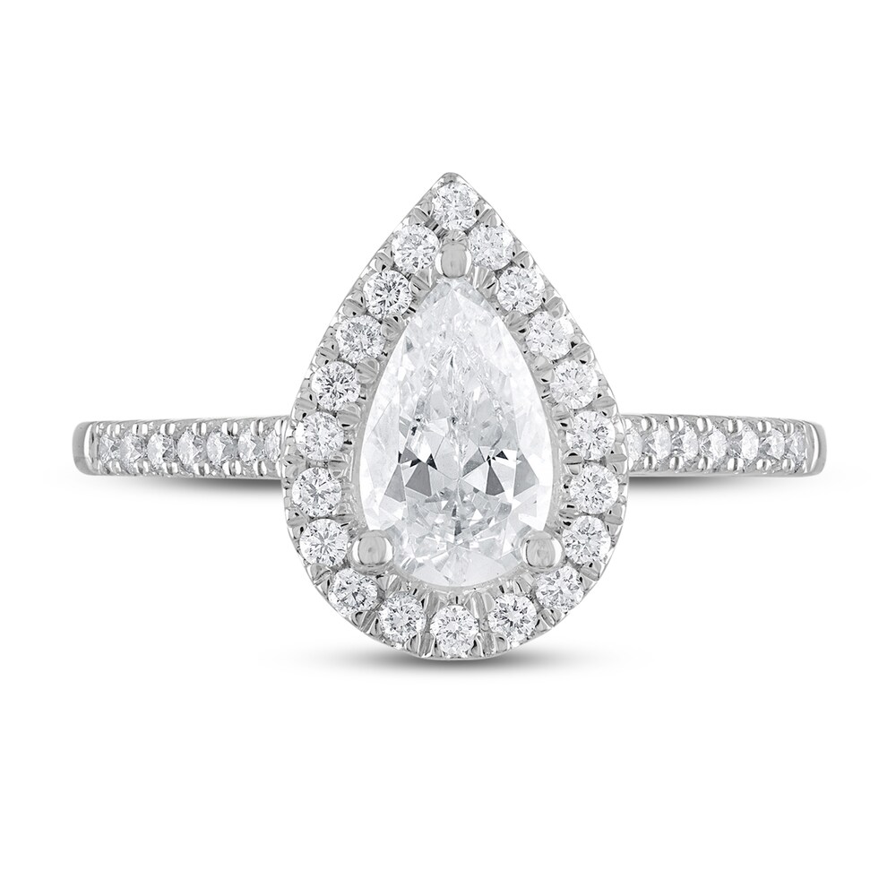 Diamond Engagement Ring 1-1/5 ct tw Pear-shaped 18K White Gold Hy2RXIUm Diamond Engagement Ring 1-1/5 ct tw Pear-shaped 18K White Gold Hy2RXIUm