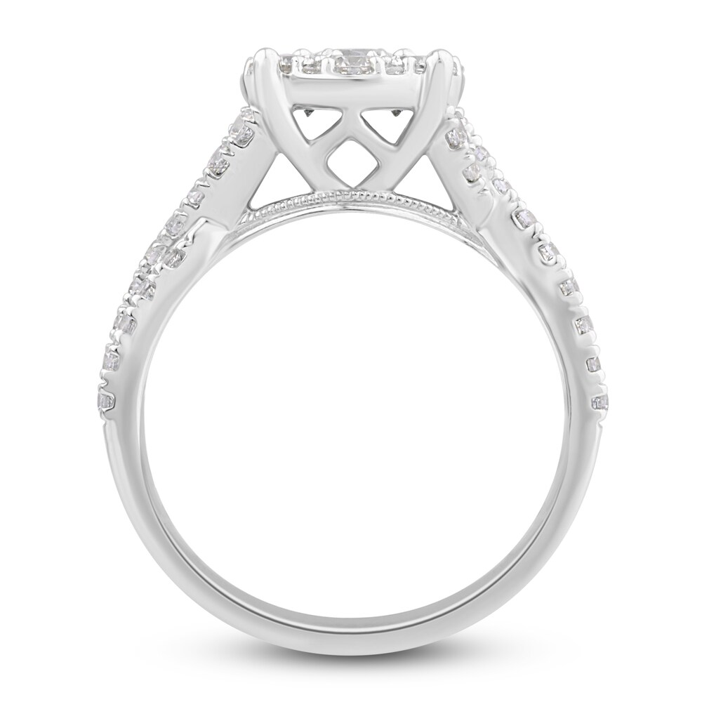 Diamond Engagement Ring 1-1/3 ct tw Round 14K White Gold IP8PcOGG Diamond Engagement Ring 1-1/3 ct tw Round 14K White Gold IP8PcOGG