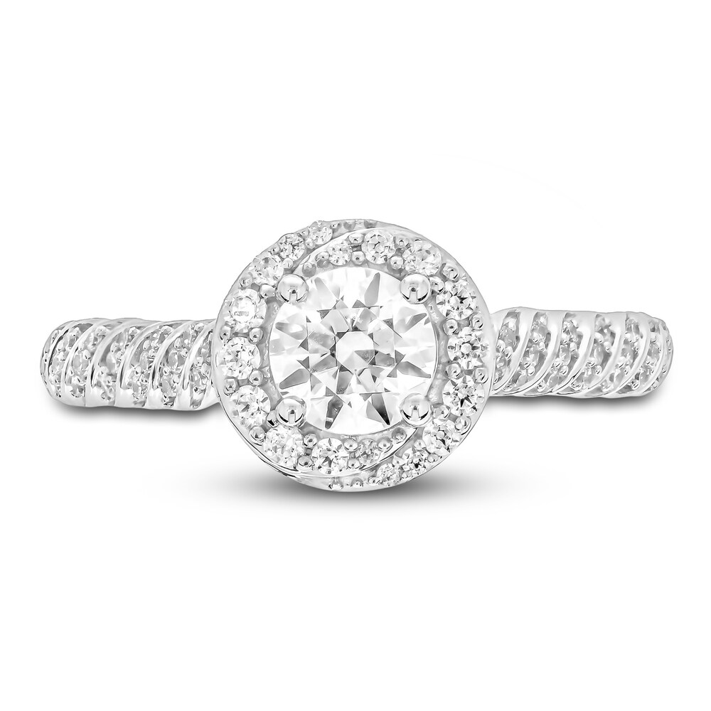 Diamond Engagement Ring 3/4 ct tw Round 14K White Gold IWZ4a3SM Diamond Engagement Ring 3/4 ct tw Round 14K White Gold IWZ4a3SM