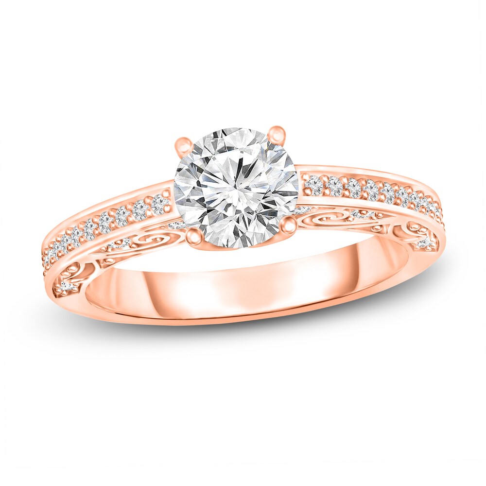 Diamond Engagement Ring 1 ct tw Round 14K Rose Gold IXyc4eHt