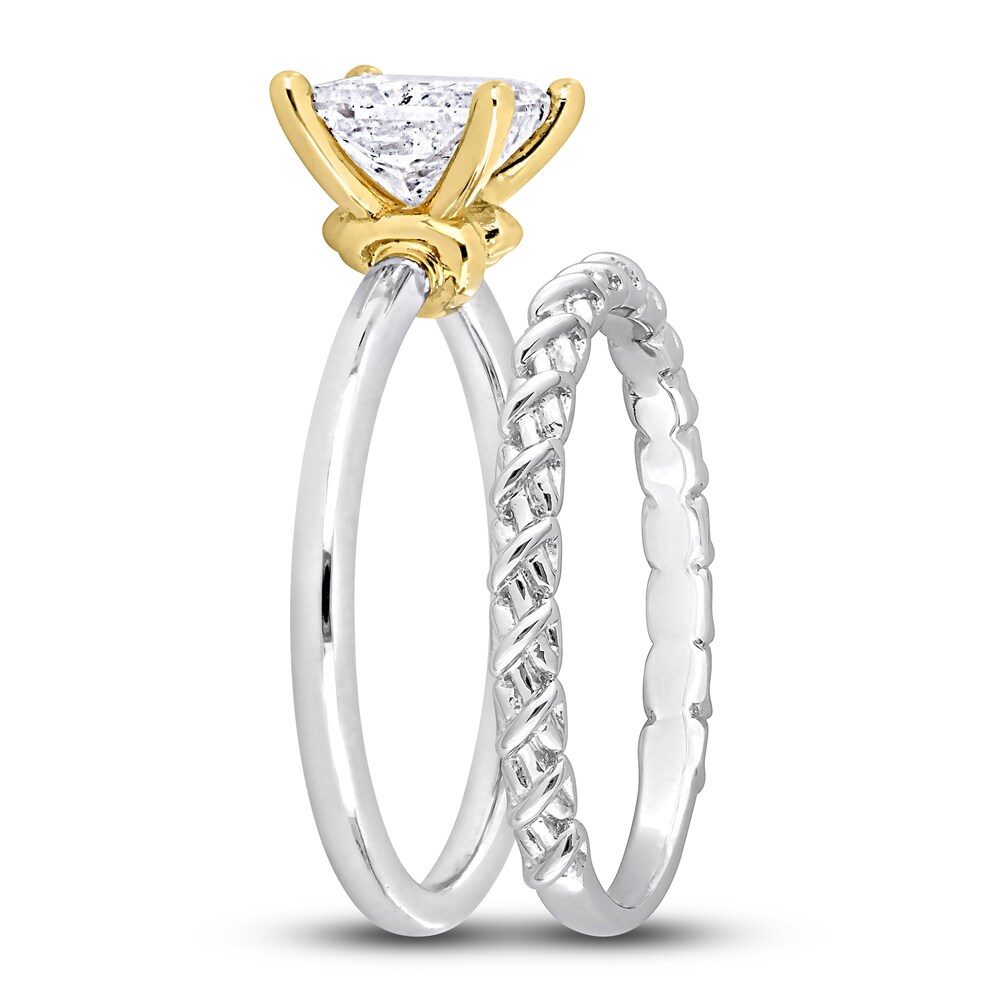Diamond Y-Knot Bridal Set 1 ct tw Princess 14K Two-Tone Gold (I/I1) IaUyGU5n Diamond Y-Knot Bridal Set 1 ct tw Princess 14K Two-Tone Gold (I/I1) IaUyGU5n