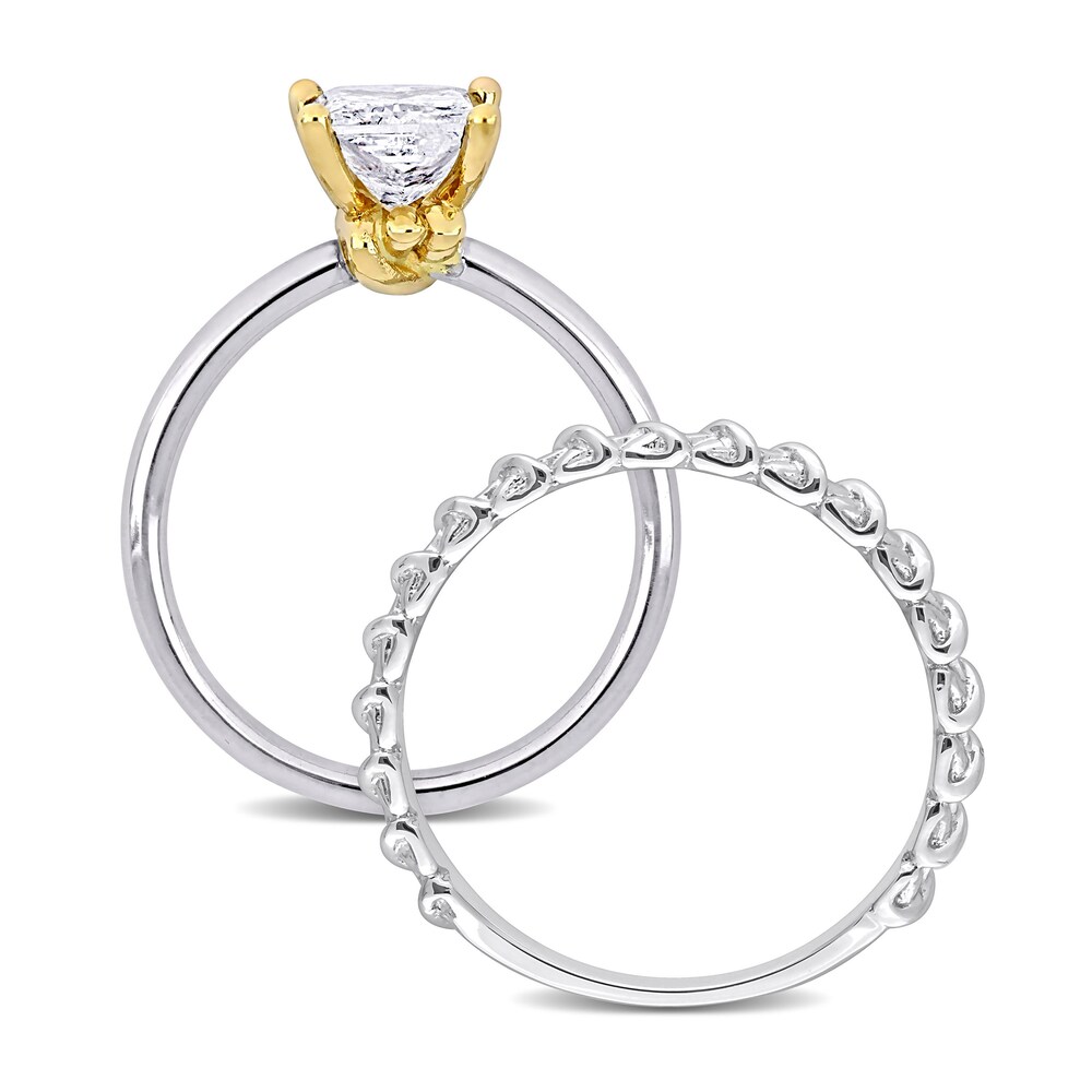 Diamond Y-Knot Bridal Set 1 ct tw Princess 14K Two-Tone Gold (I/I1) IaUyGU5n Diamond Y-Knot Bridal Set 1 ct tw Princess 14K Two-Tone Gold (I/I1) IaUyGU5n