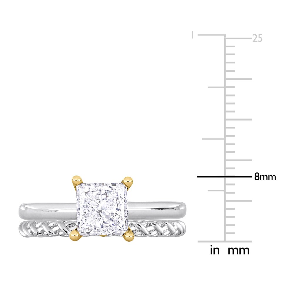 Diamond Y-Knot Bridal Set 1 ct tw Princess 14K Two-Tone Gold (I/I1) IaUyGU5n Diamond Y-Knot Bridal Set 1 ct tw Princess 14K Two-Tone Gold (I/I1) IaUyGU5n