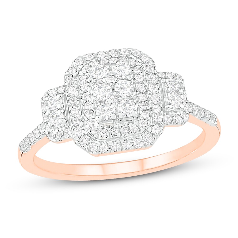 Diamond Engagement Ring 1/2 ct tw Round 14K Rose Gold IgKzwpUH