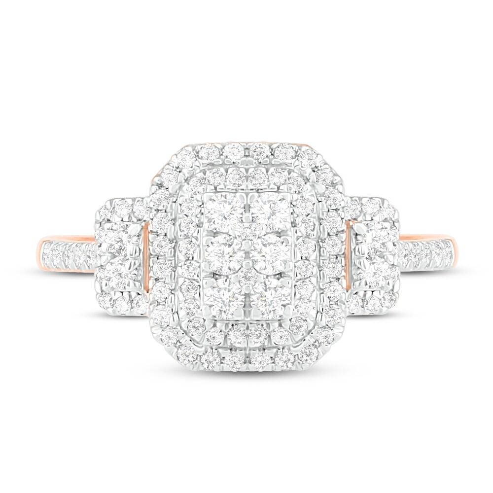 Diamond Engagement Ring 1/2 ct tw Round 14K Rose Gold IgKzwpUH Diamond Engagement Ring 1/2 ct tw Round 14K Rose Gold IgKzwpUH