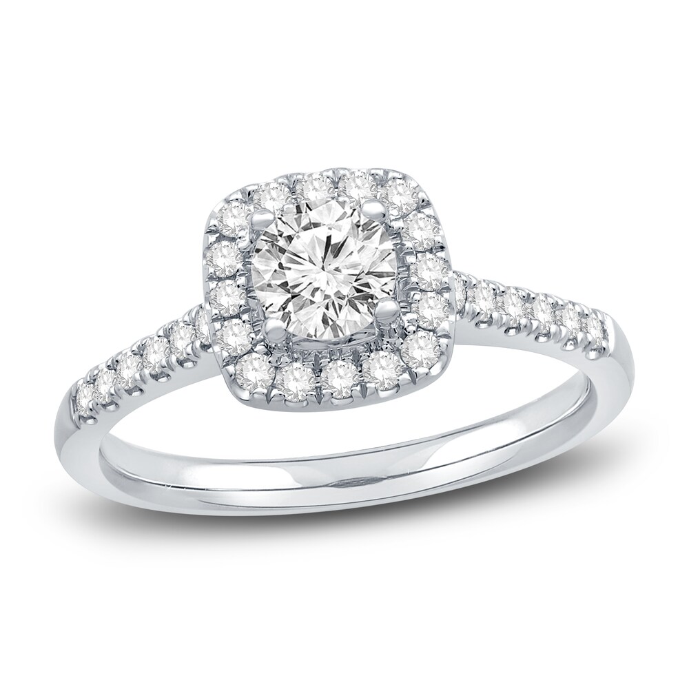 Diamond Engagement Ring 3/4 ct tw Round 14K White Gold JTnuoArr
