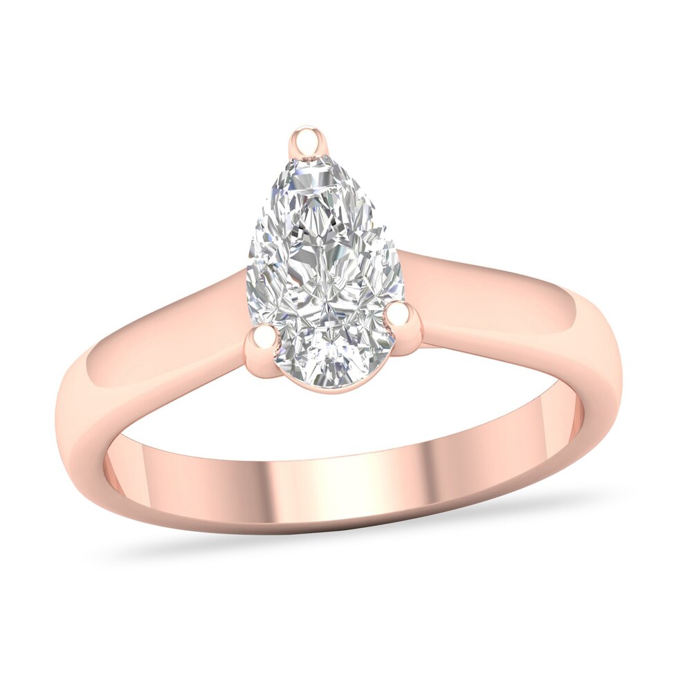 Diamond Solitaire Ring 1 ct tw Pear-shaped 14K Rose Gold (SI2/I) JYGPLOQ9 Diamond Solitaire Ring 1 ct tw Pear-shaped 14K Rose Gold (SI2/I) JYGPLOQ9