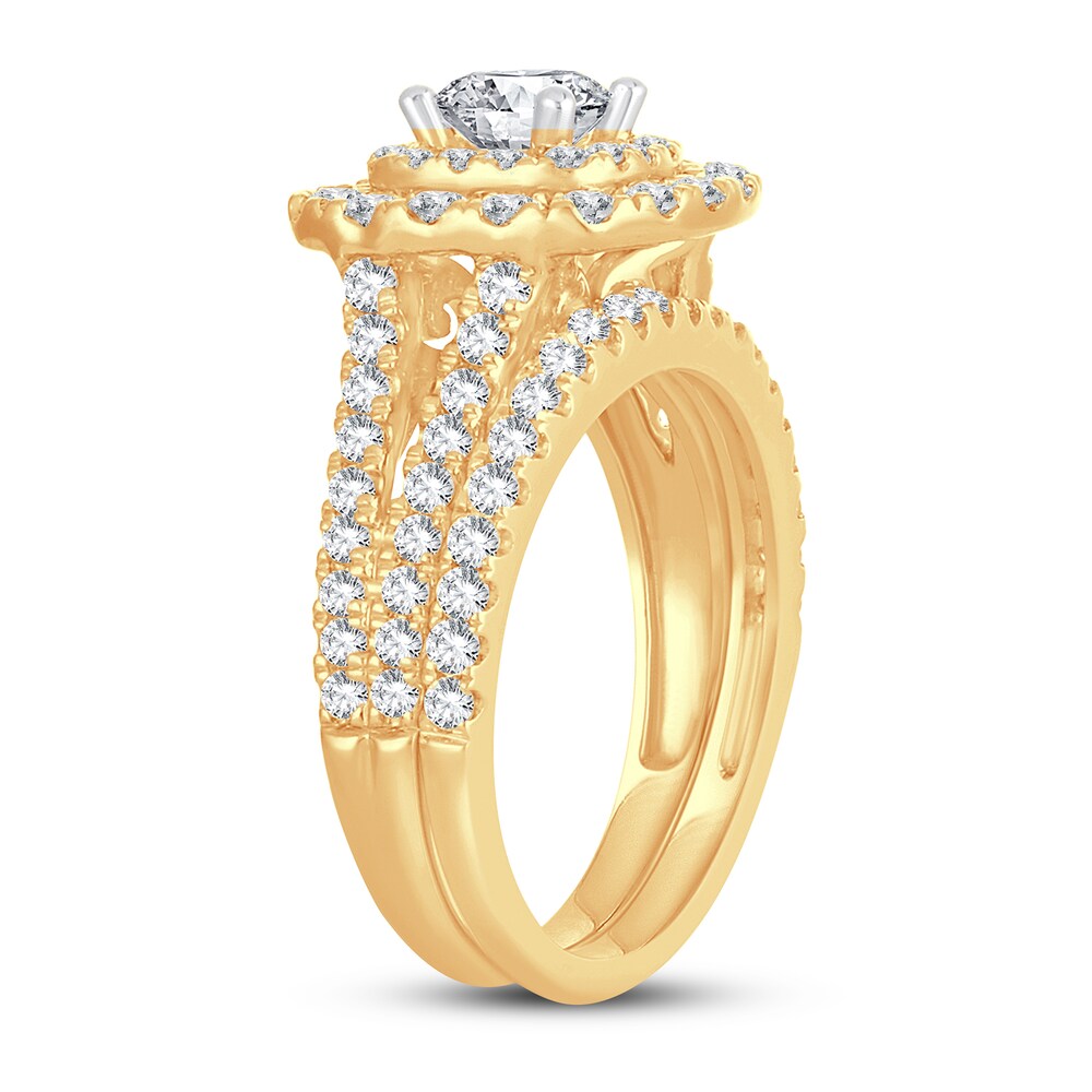 Diamond Bridal Set 2 ct tw Round/Princess 14K Yellow Gold JZ4cvhSV Diamond Bridal Set 2 ct tw Round/Princess 14K Yellow Gold JZ4cvhSV