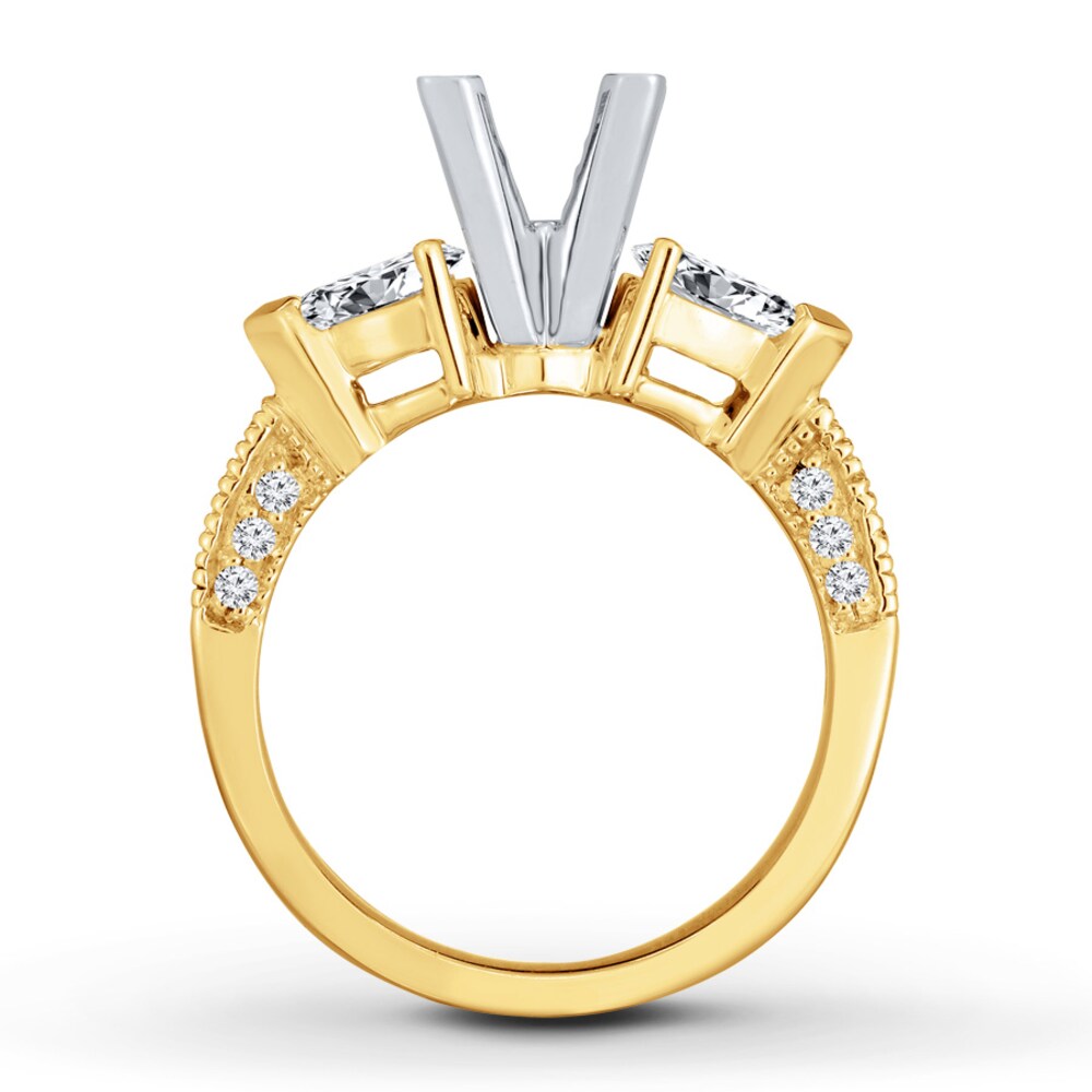 Diamond Ring Setting 1-1/5 ct tw Pear-shaped 14K Yellow Gold Jfr2i7vR Diamond Ring Setting 1-1/5 ct tw Pear-shaped 14K Yellow Gold Jfr2i7vR