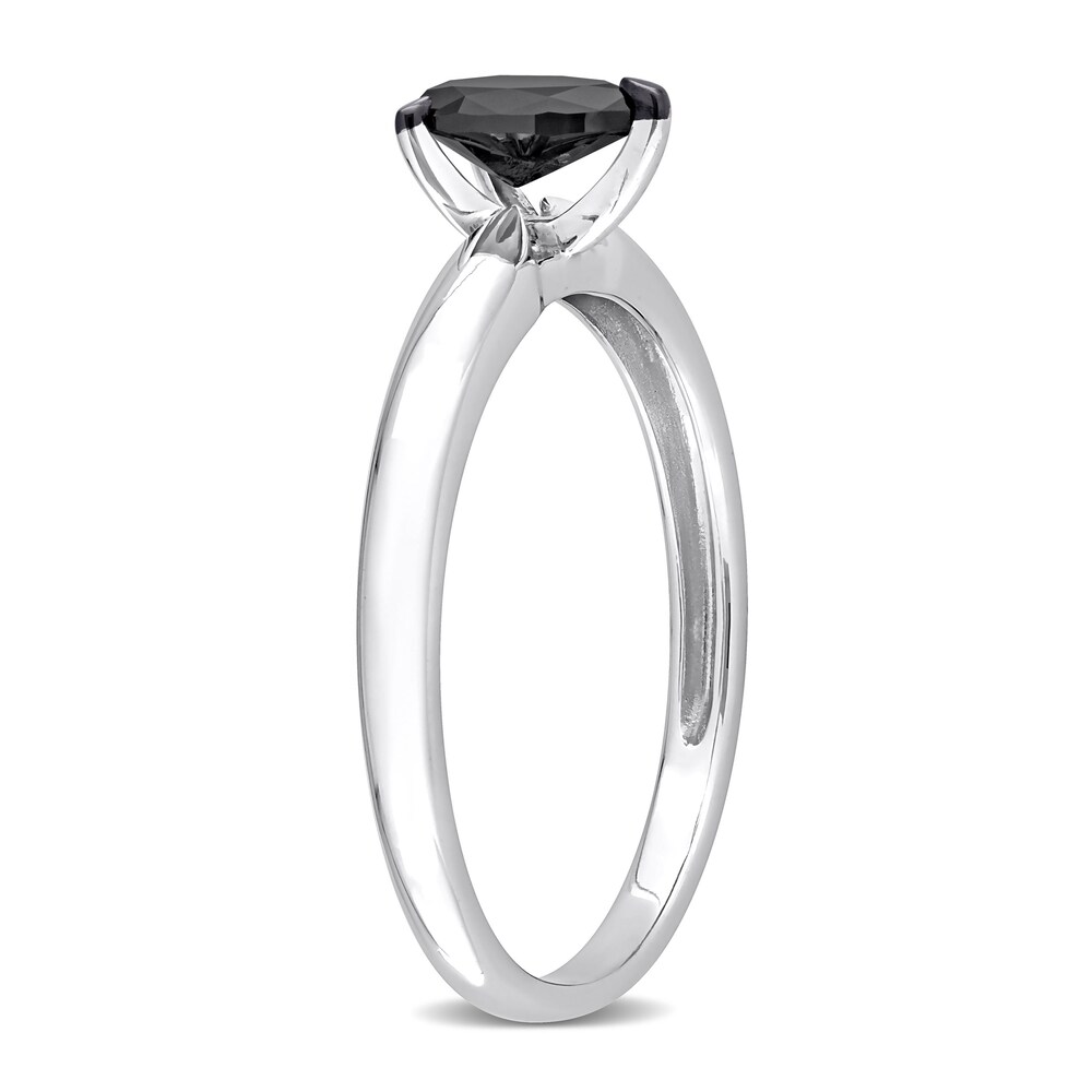 Black Diamond Solitaire Engagement Ring 1/2 ct tw Pear-shaped 14K White Gold JswMF3lv Black Diamond Solitaire Engagement Ring 1/2 ct tw Pear-shaped 14K White Gold JswMF3lv