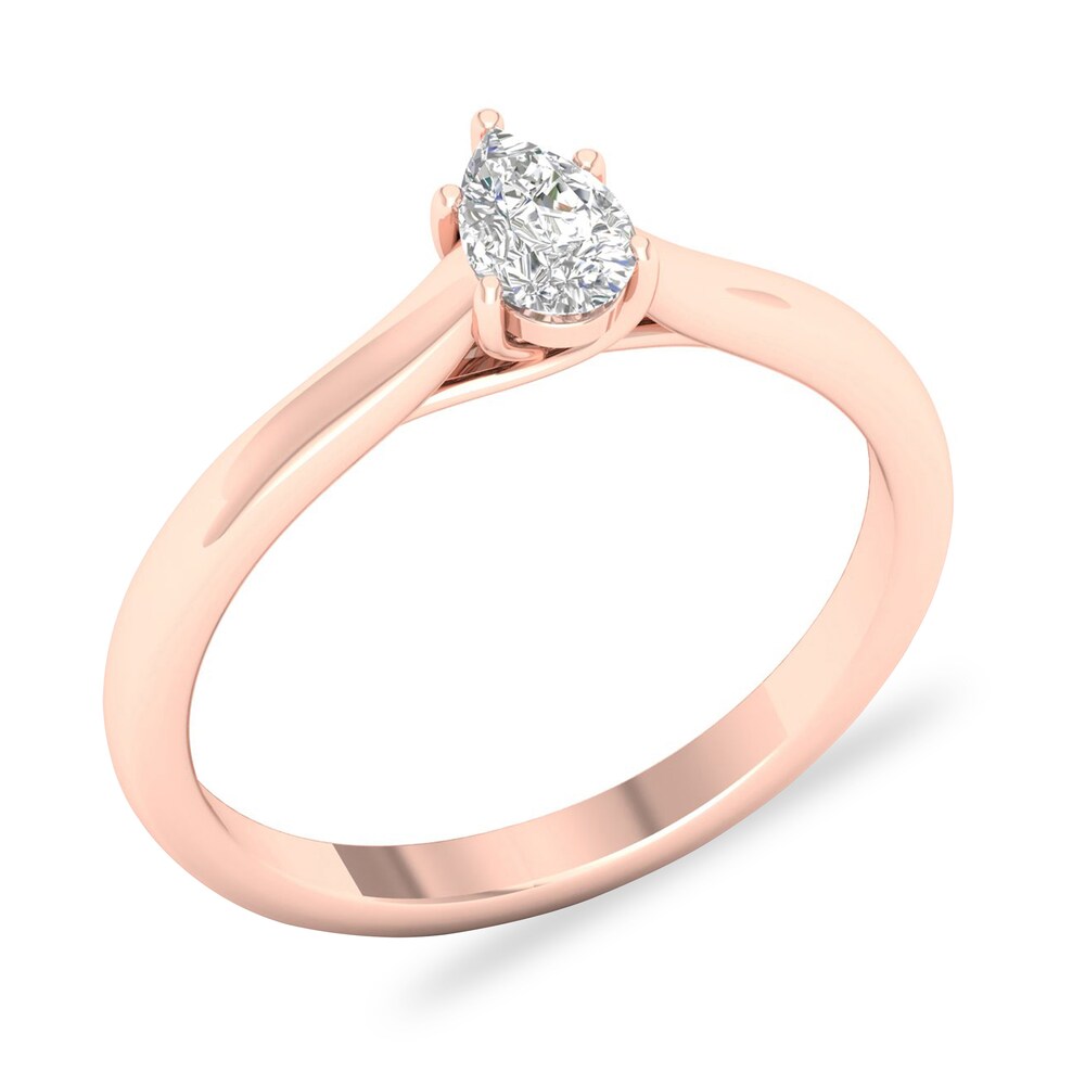 Diamond Solitaire Ring 1/3 ct tw Pear-shaped 14K Rose Gold (SI2/I) Jx9P6bXg Diamond Solitaire Ring 1/3 ct tw Pear-shaped 14K Rose Gold (SI2/I) Jx9P6bXg