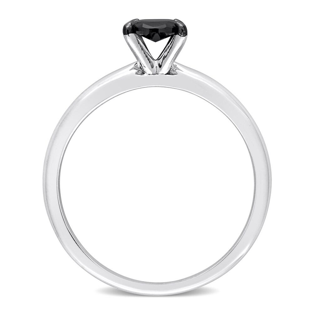 Black Diamond Solitaire Engagement Ring 1/2 ct tw Oval-cut 14K White Gold KD3wcJFq Black Diamond Solitaire Engagement Ring 1/2 ct tw Oval-cut 14K White Gold KD3wcJFq