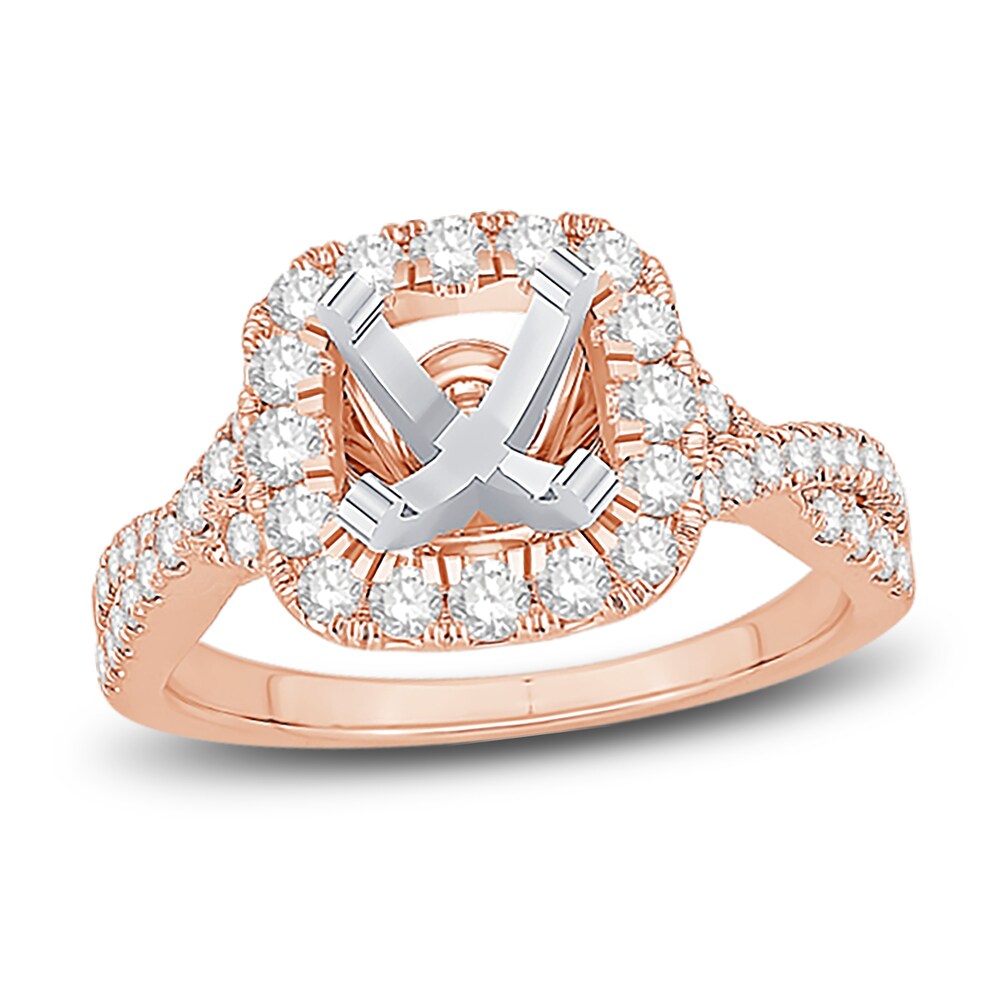 Engagement Ring 3/4 ct tw Round 14K Rose Gold KKNlFw0Y Engagement Ring 3/4 ct tw Round 14K Rose Gold KKNlFw0Y