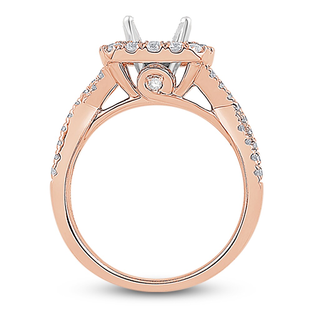 Engagement Ring 3/4 ct tw Round 14K Rose Gold KKNlFw0Y Engagement Ring 3/4 ct tw Round 14K Rose Gold KKNlFw0Y