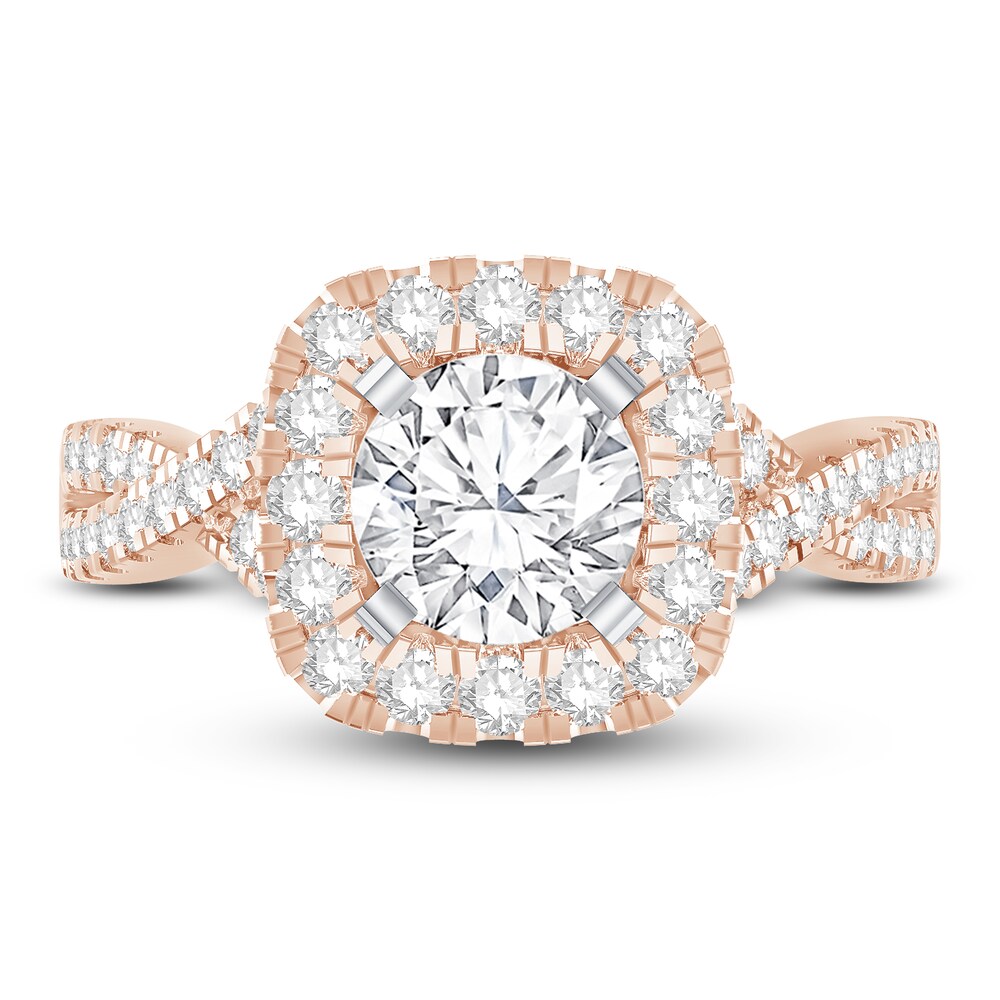 Engagement Ring 3/4 ct tw Round 14K Rose Gold KKNlFw0Y Engagement Ring 3/4 ct tw Round 14K Rose Gold KKNlFw0Y