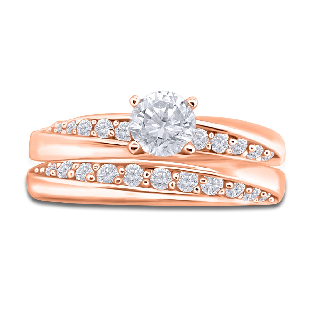 Diamond Bridal Set 1-1/4 ct tw Round 14K Rose Gold KN3nFexn Diamond Bridal Set 1-1/4 ct tw Round 14K Rose Gold KN3nFexn