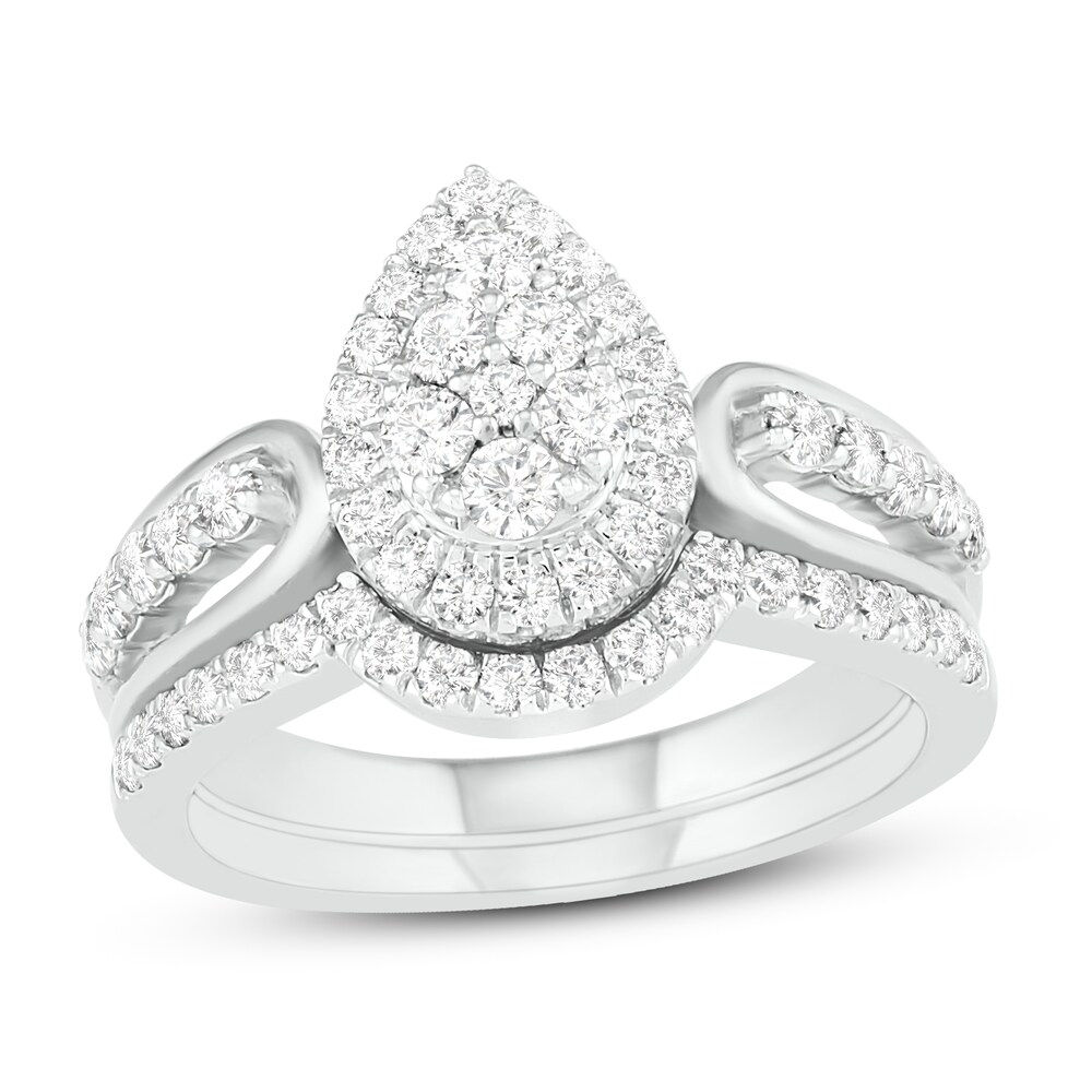 Diamond Bridal Set 1 ct tw Round 14K White Gold KOneO68I Diamond Bridal Set 1 ct tw Round 14K White Gold KOneO68I