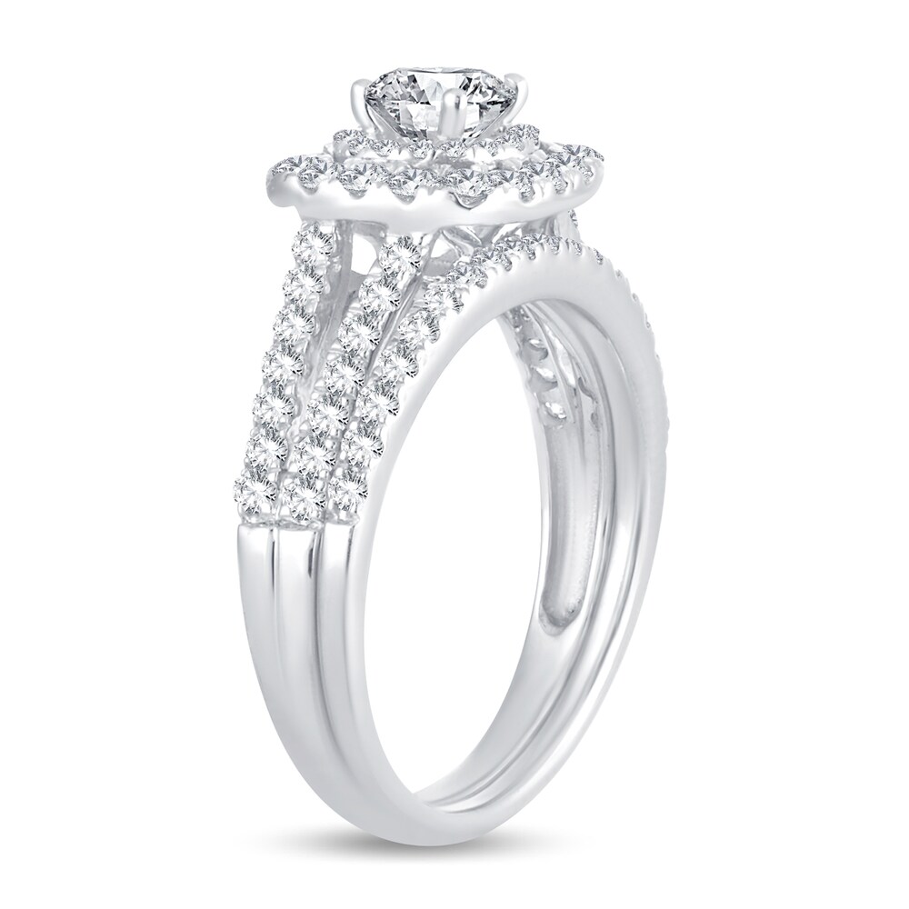 Diamond Bridal Set 1-1/2 ct tw Round-cut 14K White Gold KQC1Iy7x Diamond Bridal Set 1-1/2 ct tw Round-cut 14K White Gold KQC1Iy7x