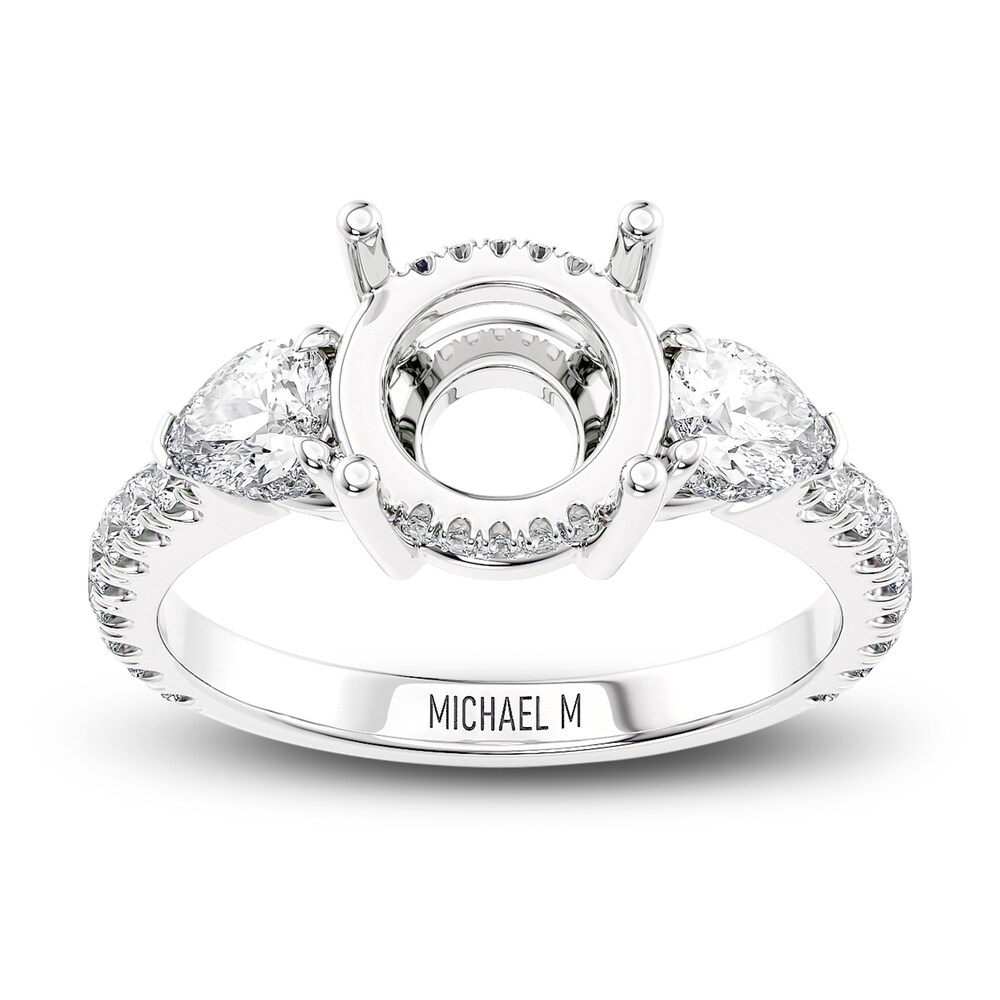 Michael M Diamond Engagement Ring Setting 7/8 ct tw Round/Pear 18K White Gold (Center diamond is sold separately) Kq3UEznQ Michael M Diamond Engagement Ring Setting 7/8 ct tw Round/Pear 18K White Gold (Center diamond is sold separately) Kq3UEznQ