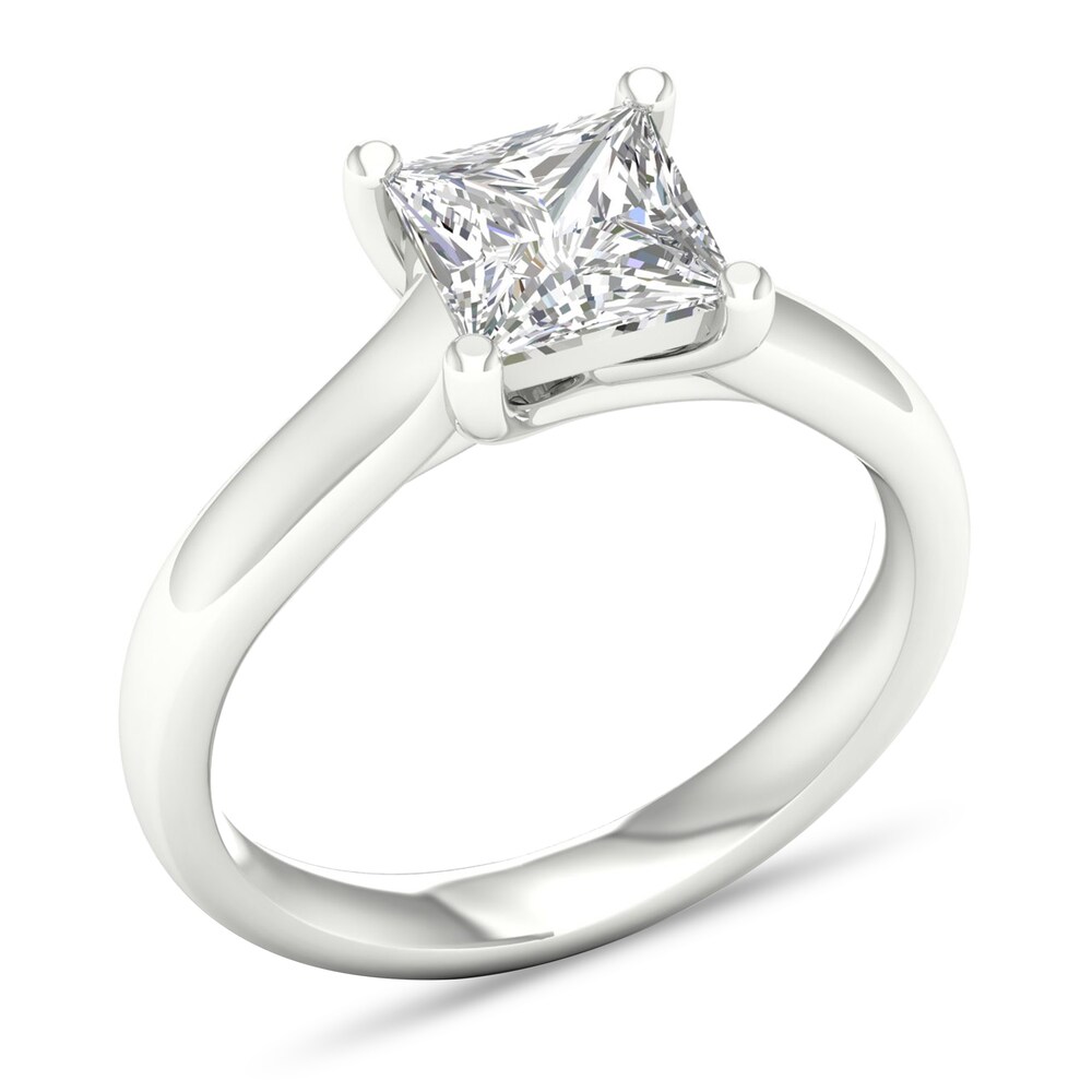 Diamond Solitaire Ring 2 ct tw Princess-cut 14K White Gold (I1/I) KxHDGN2e Diamond Solitaire Ring 2 ct tw Princess-cut 14K White Gold (I1/I) KxHDGN2e