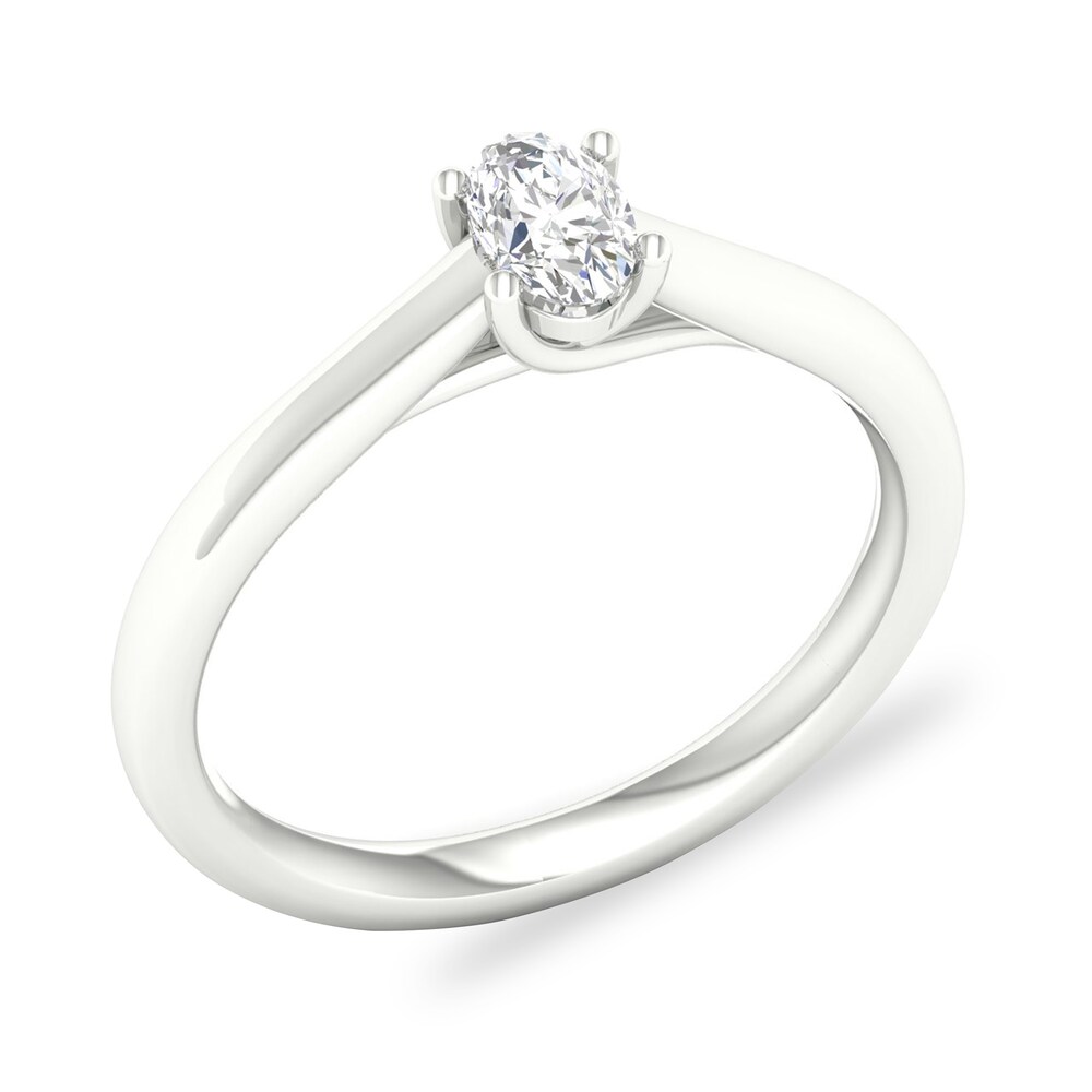 Diamond Solitaire Ring 1/3 ct tw Oval-cut 14K White Gold (SI2/I) L2W35n7H Diamond Solitaire Ring 1/3 ct tw Oval-cut 14K White Gold (SI2/I) L2W35n7H