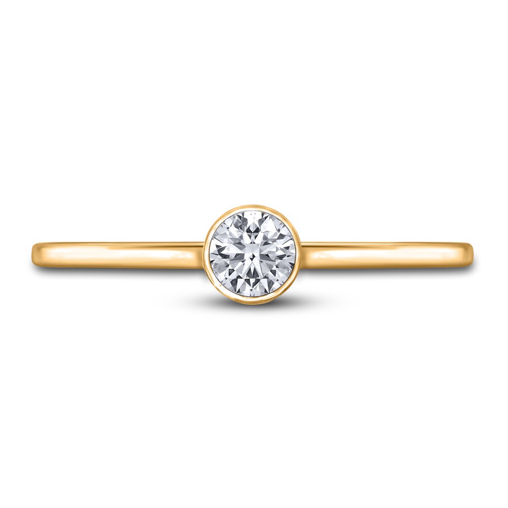 Diamond Solitaire Engagement Ring 1/4 ct tw Bezel-Set Round 14K Yellow Gold (I2/I) LEf9KG93 Diamond Solitaire Engagement Ring 1/4 ct tw Bezel-Set Round 14K Yellow Gold (I2/I) LEf9KG93