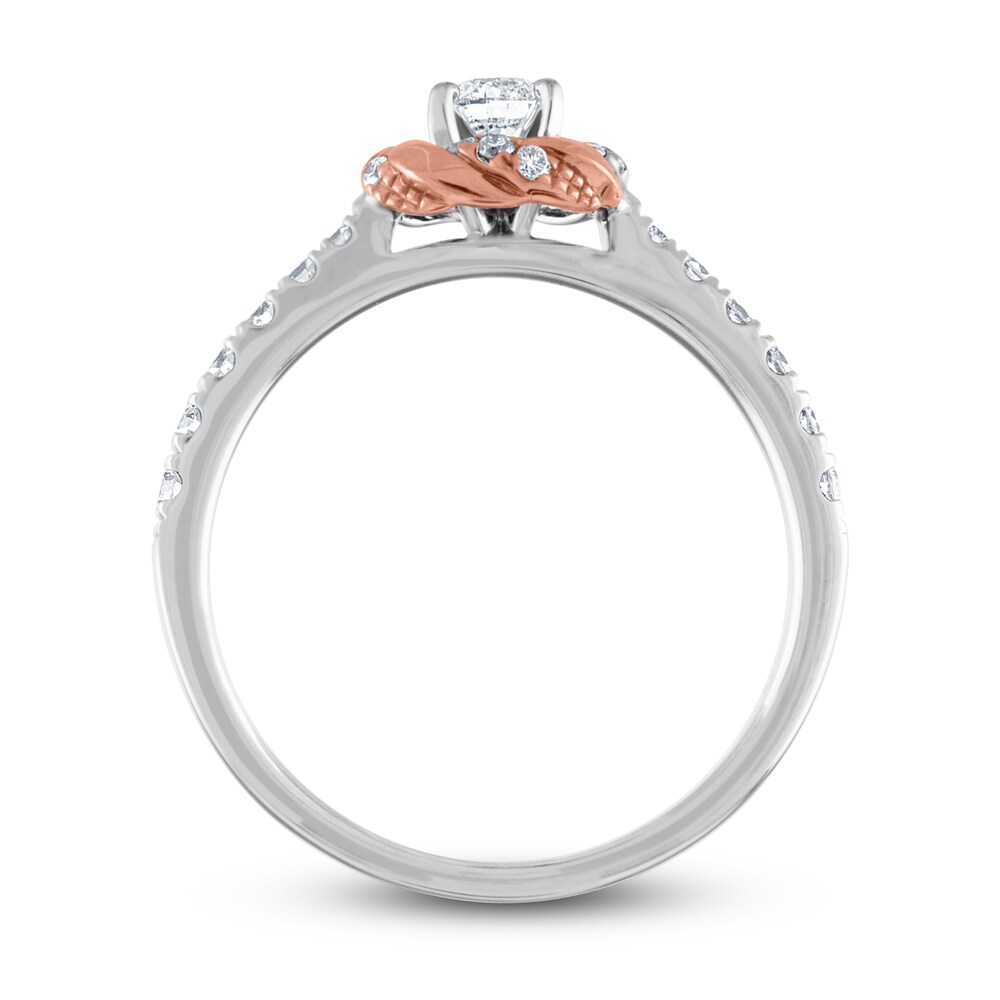 Diamond Engagement Ring 1/2 ct tw Round 14K Two-Tone Gold LPRbJQmm Diamond Engagement Ring 1/2 ct tw Round 14K Two-Tone Gold LPRbJQmm