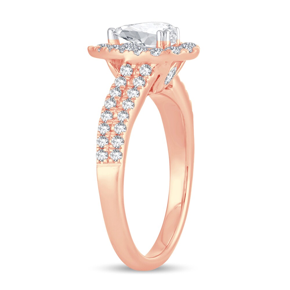 Diamond Ring 1 ct tw Pear-shaped 14K Rose Gold LSsVJpKl Diamond Ring 1 ct tw Pear-shaped 14K Rose Gold LSsVJpKl