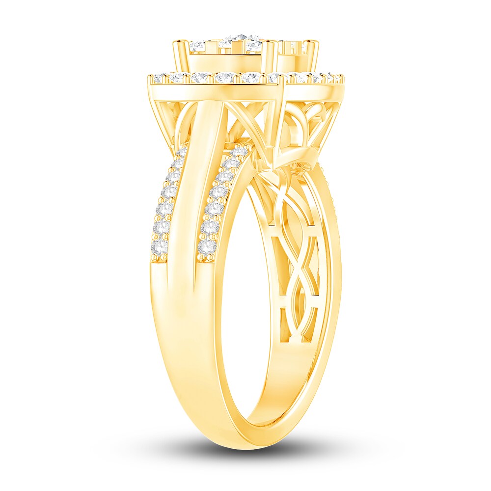 Diamond Ring 1 ct tw Round 14K Yellow Gold LYFF6JYD Diamond Ring 1 ct tw Round 14K Yellow Gold LYFF6JYD
